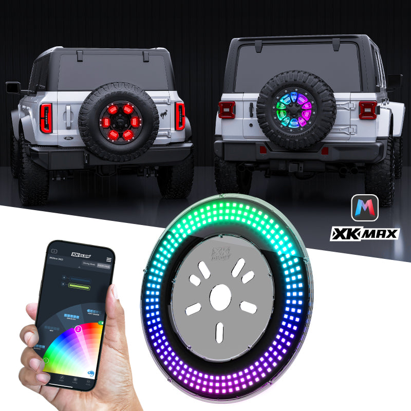 XKGLOW XK Glow XKmax RGBW 5th Wheel Light for Jeep JL JK TJ