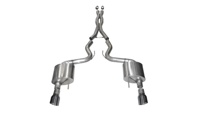 CORSA Performance Corsa 2015-17 Ford Mustang GT Coupe 5.0L 3in Sport Cat-Back Exhaust Dual Rear Exit w/ Gun Metal Tips