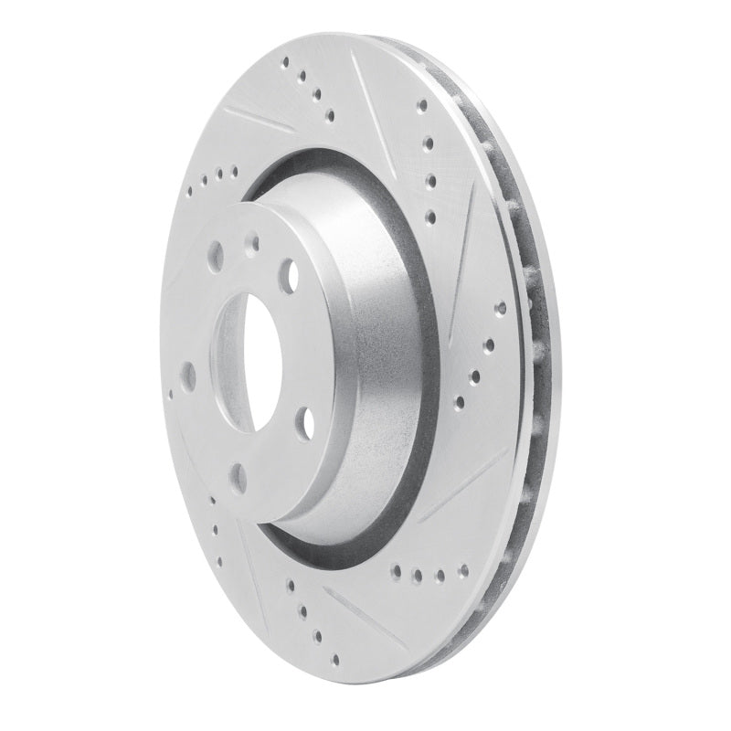 R1 Concepts R1 08-15 Audi TT Quattro Rear Right Drilled & Slotted Silver Brake Rotor