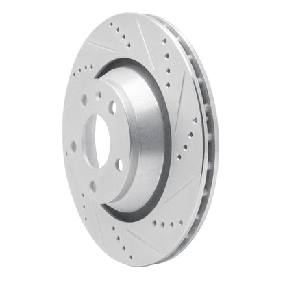 R1 Concepts R1 08-15 Audi TT Quattro Rear Right Drilled & Slotted Silver Brake Rotor