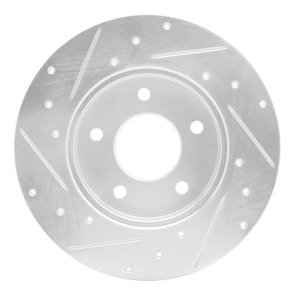 R1 Concepts R1 92-05 Buick LeSabre Rear Right Drilled & Slotted Silver Brake Rotor