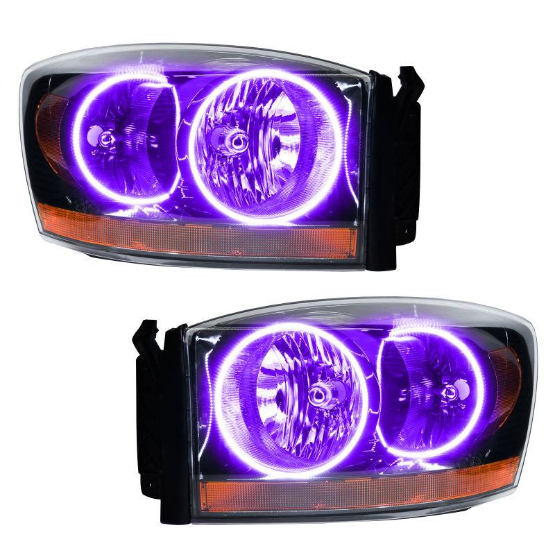 ORACLE Lighting Oracle 06 Dodge Ram SMD HL - Black - ColorSHIFT w/ Simple Controller