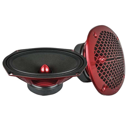 DS18 6x9in 275 Watts RMS 4 ohm Mid-Range Loudspeaker Bullet Loudspeaker Grill Included
