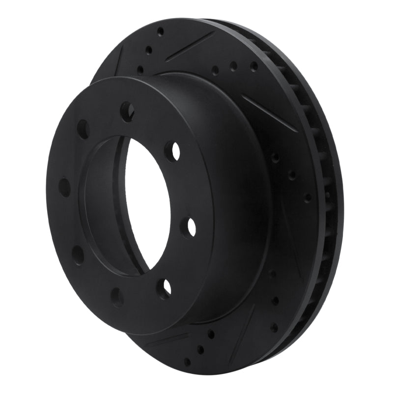 R1 Concepts R1 00-02 Dodge Ram 3500 Front Left Drilled & Slotted Black Brake Rotor