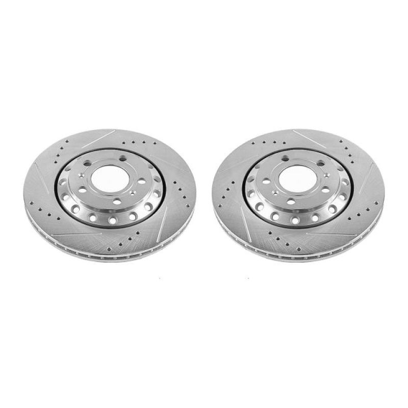 PowerStop Power Stop 03-10 Audi A8 Quattro Rear Evolution Drilled & Slotted Rotors - Pair