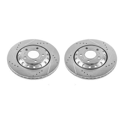 PowerStop Power Stop 03-10 Audi A8 Quattro Rear Evolution Drilled & Slotted Rotors - Pair