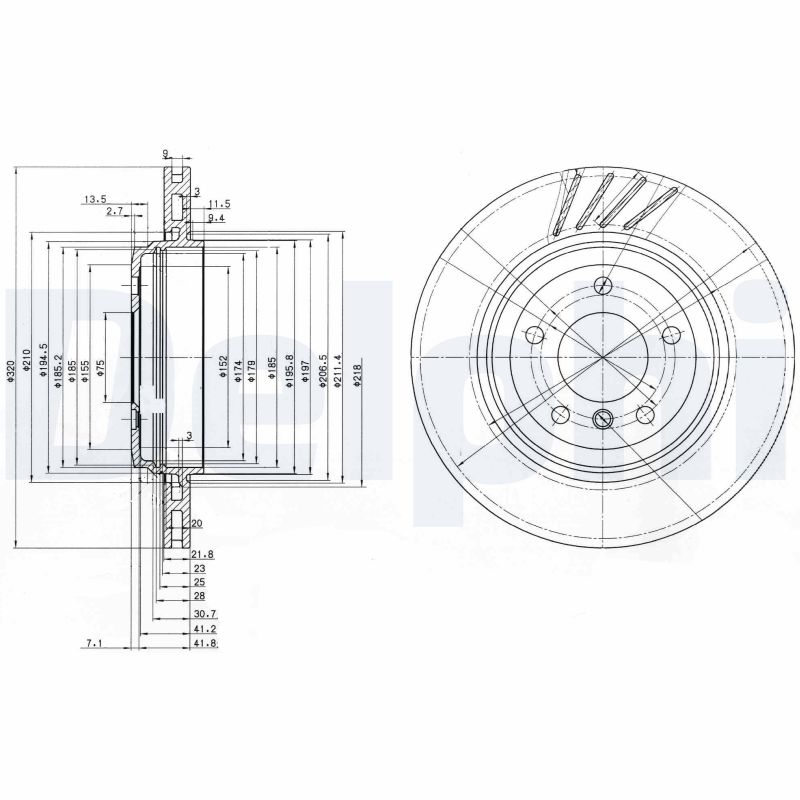 DELPHI BG3831 Brake Disc .