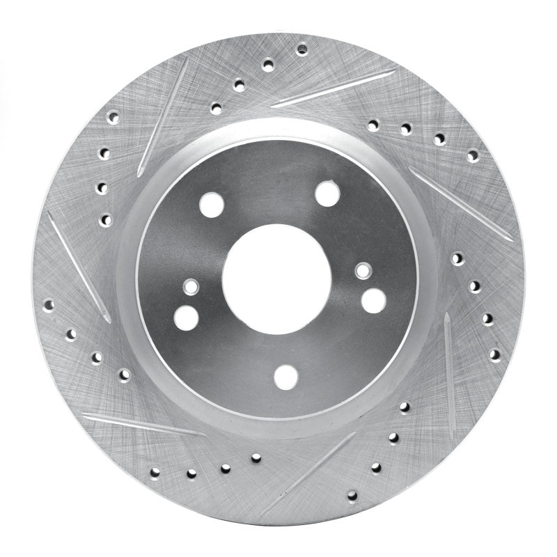 R1 Concepts R1 06-17 Suzuki Grand Vitara Front Left Drilled & Slotted Silver Brake Rotor