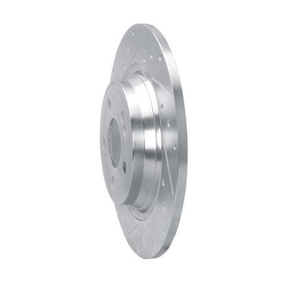 R1 Concepts R1 2020-2025 Mercedes-Benz EQB 300 Rear Left Drilled & Slotted Silver Brake Rotor