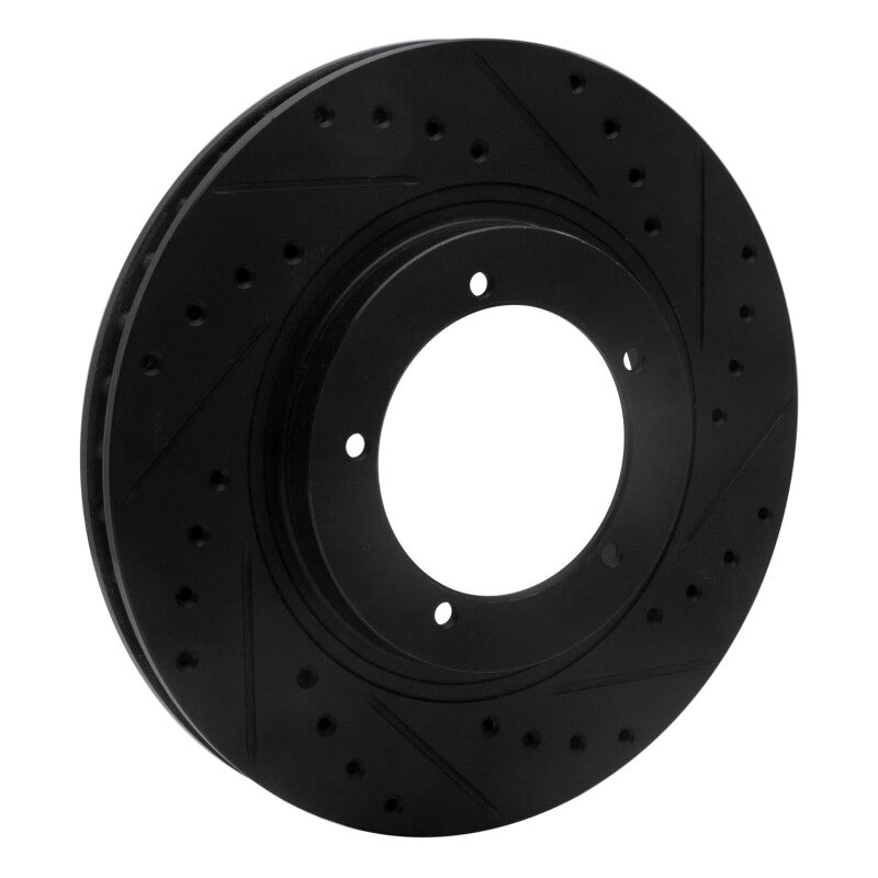R1 Concepts R1 86-86 Porsche 944 Turbo Front Right Drilled & Slotted Black Brake Rotor
