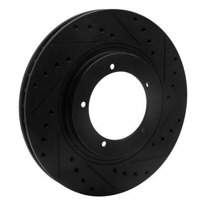 R1 Concepts R1 86-86 Porsche 944 Turbo Front Right Drilled & Slotted Black Brake Rotor