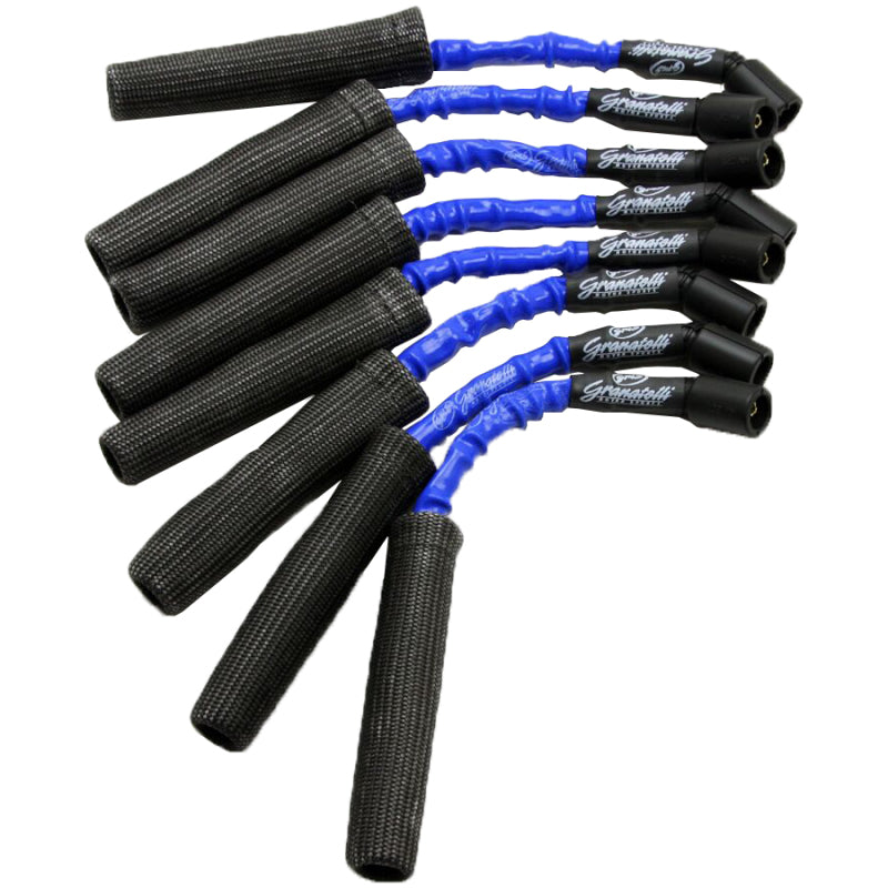 Granatelli Motor Sports Granatelli 99-23 GM Truck V8 Perf Coil-Near-Plug Wire Conn Kit w/9in Lead/Blue Jacket/Blk Sleeve