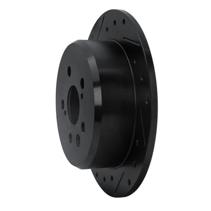 R1 Concepts R1 94-95 Toyota Celica Rear Left Drilled & Slotted Black Brake Rotor