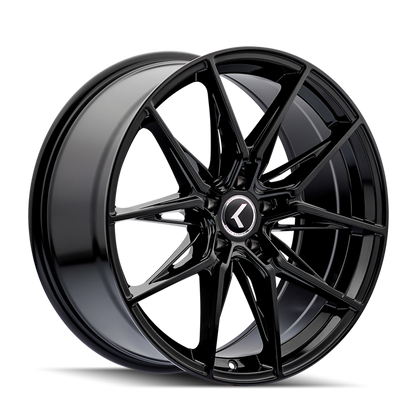 Kraze Wheels Kraze KR196 Evolve 19x8.5 / 5x120 BP / 30mm Offset / 72.56mm Hub Gloss Black Wheel