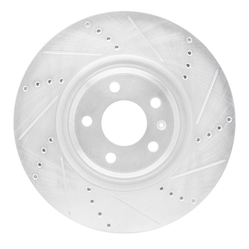 R1 Concepts R1 12-20 Audi A6 (USA/Canada) Front Right Drilled & Slotted Silver Brake Rotor