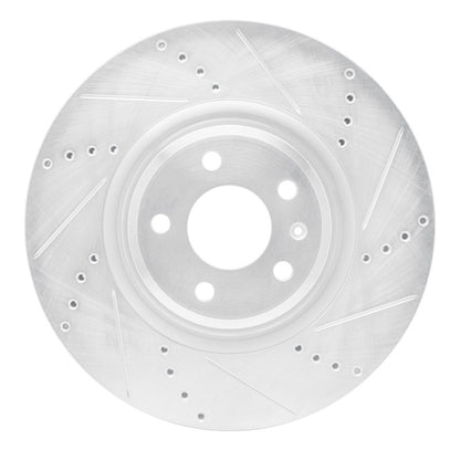 R1 Concepts R1 12-20 Audi A6 (USA/Canada) Front Right Drilled & Slotted Silver Brake Rotor