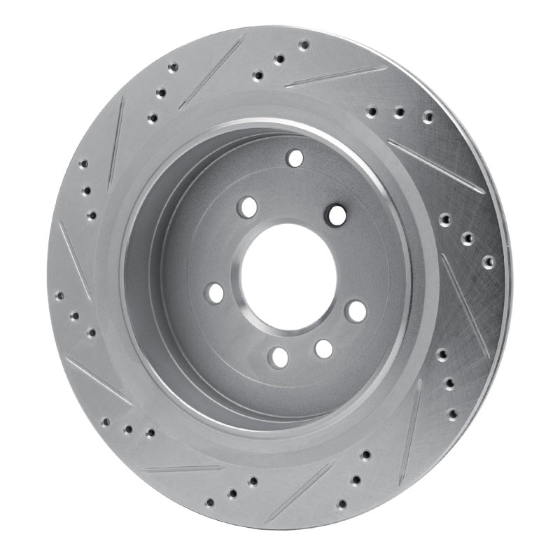 R1 Concepts R1 05-16 Land Rover LR4 Rear Right Drilled & Slotted Silver Brake Rotor