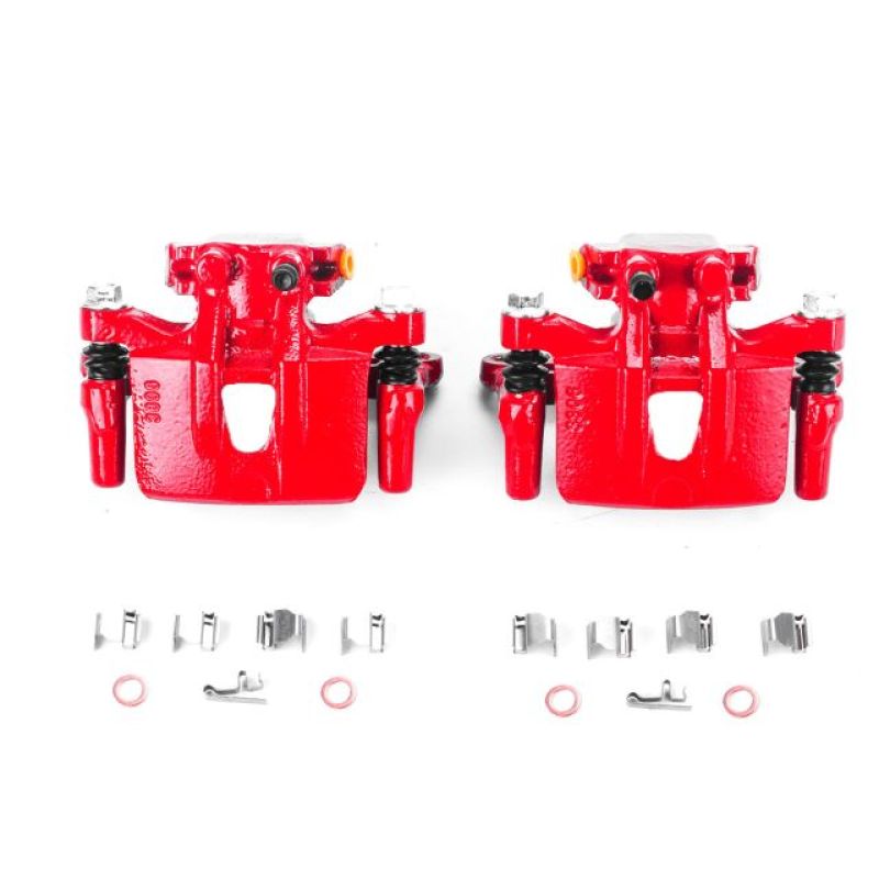 PowerStop Power Stop 04-08 Mitsubishi Endeavor Rear Red Calipers w/Brackets - Pair