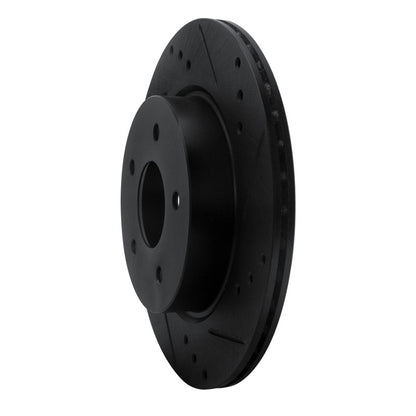 R1 Concepts R1 17-25 Nissan X-Trail (Mexico) Rear Right Drilled & Slotted Black Brake Rotor