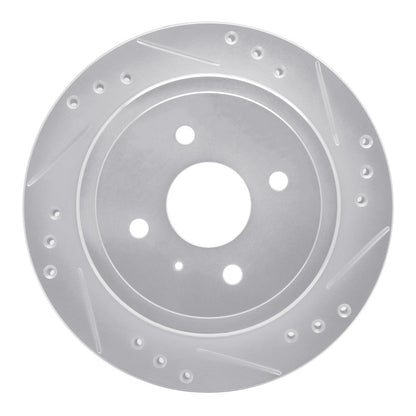 R1 Concepts R1 83-89 Isuzu Impulse Rear Right Drilled & Slotted Silver Brake Rotor