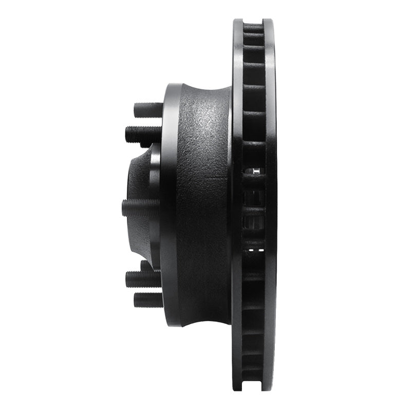 R1 Concepts R1 71-95 Chevrolet C20 Pickup Front Right Drilled & Slotted Black Brake Rotor