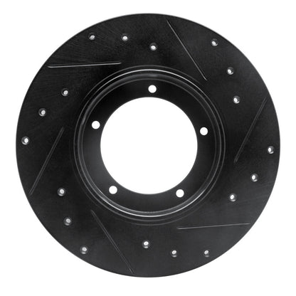 R1 Concepts R1 65-76 Porsche 911 Front Left Drilled & Slotted Black Brake Rotor