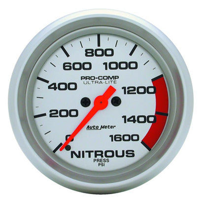 Autometer Ultra-Lite 2-5/8in 1600PSI Nitrous Pressure Gage