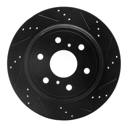 DFC 07-20 Cadillac Escalade ESV Rear Right Drilled & Slotted Black Brake Rotor