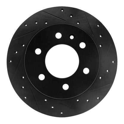 R1 Concepts R1 06-18 Dodge Sprinter 2500 Rear Right Drilled & Slotted Black Brake Rotor