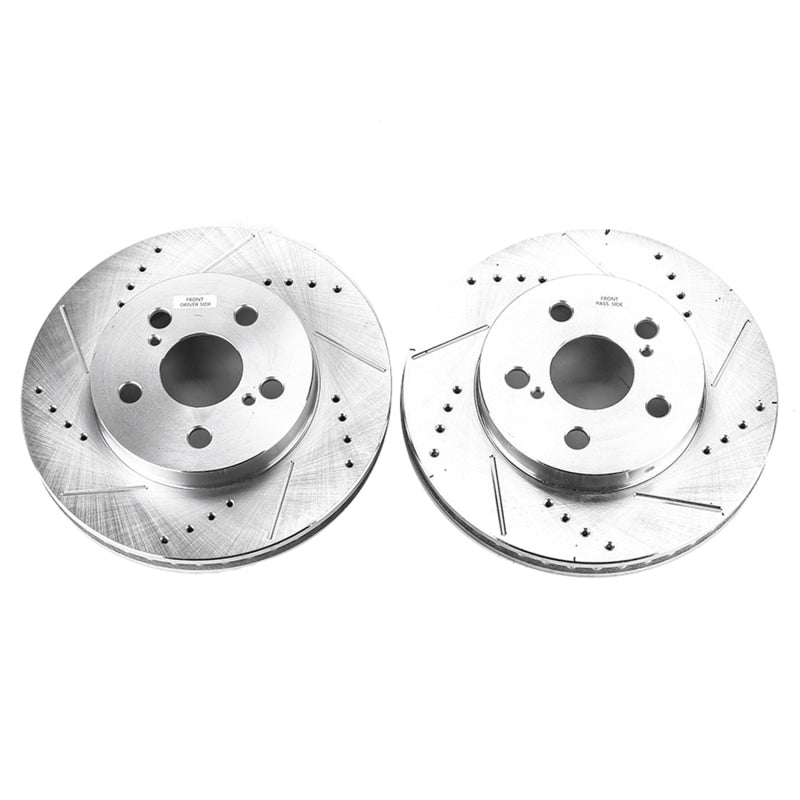 PowerStop Power Stop 16-19 Toyota Prius Front Evolution Drilled & Slotted Rotors - Pair