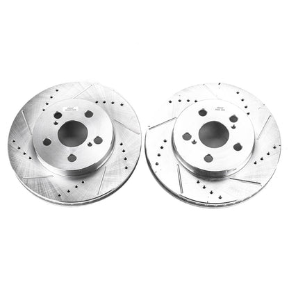 PowerStop Power Stop 16-19 Toyota Prius Front Evolution Drilled & Slotted Rotors - Pair