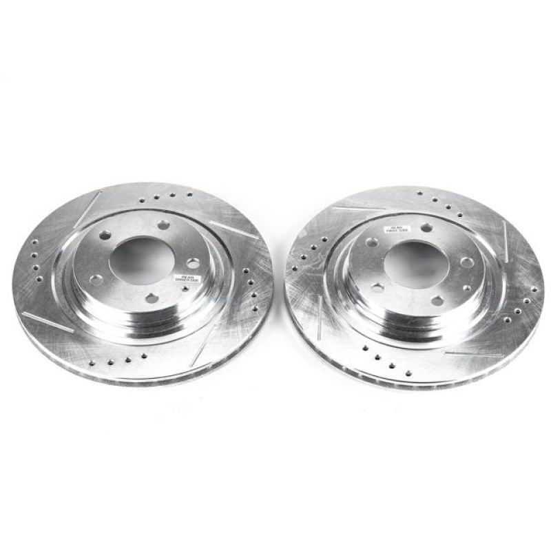 PowerStop Power Stop 93-95 Mazda RX-7 Rear Evolution Drilled & Slotted Rotors - Pair