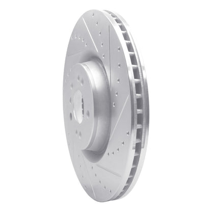 R1 Concepts R1 07-09 Mercedes-Benz GL320 Front Right Drilled & Slotted Silver Brake Rotor