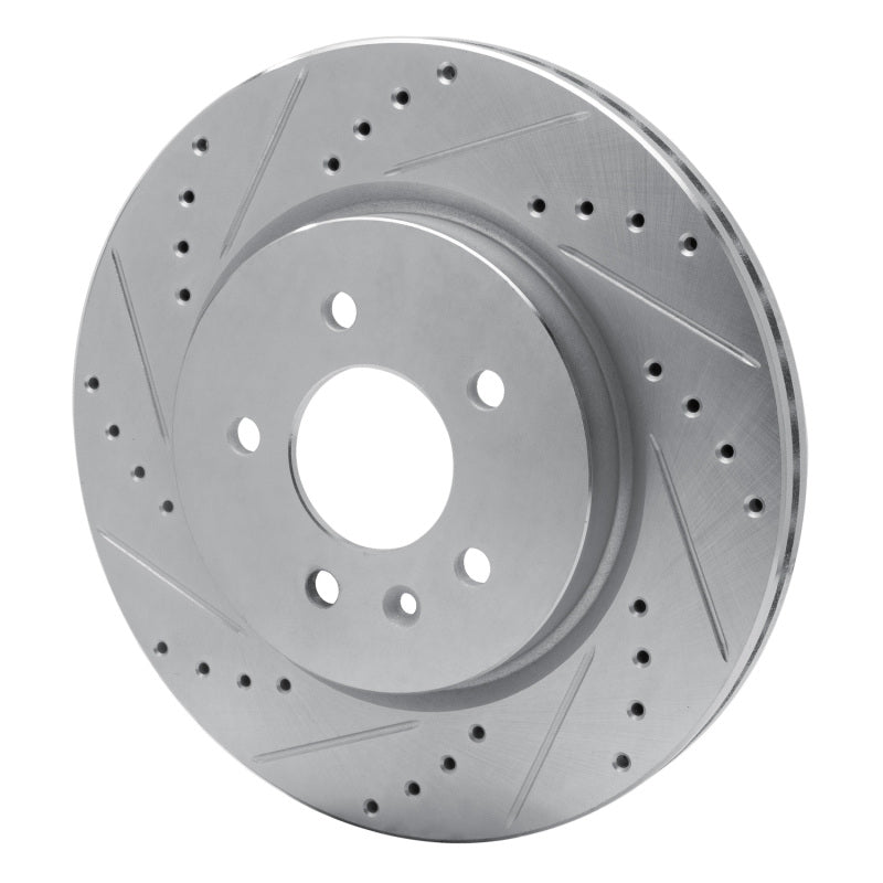 R1 Concepts R1 16-20 Buick Regal Sportback Rear Left Drilled & Slotted Silver Brake Rotor