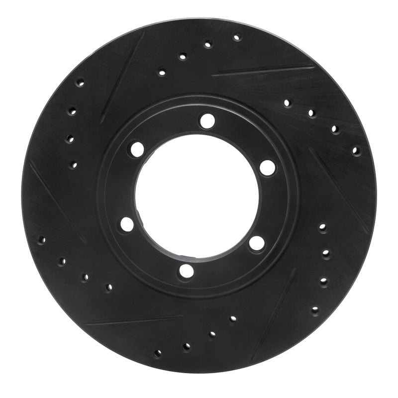 R1 Concepts R1 86-06 Chevrolet Luv Pickup (Mexico) Front Left Drilled & Slotted Black Brake Rotor