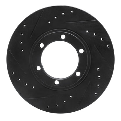 R1 Concepts R1 86-06 Chevrolet Luv Pickup (Mexico) Front Left Drilled & Slotted Black Brake Rotor