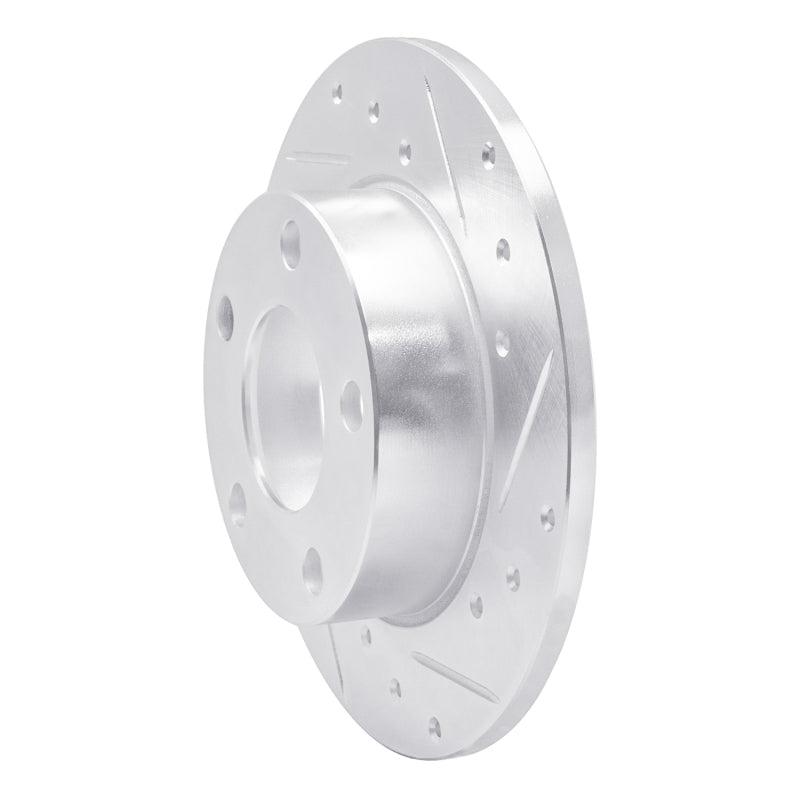 R1 Concepts R1 96-05 Audi A4 Quattro Rear Right Drilled & Slotted Silver Brake Rotor