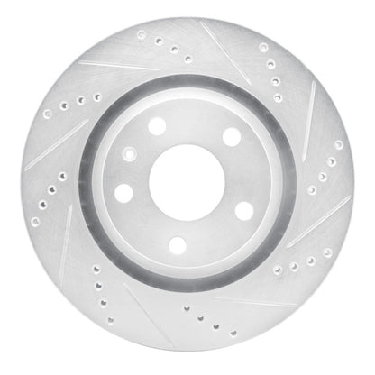 R1 Concepts R1 08-15 Audi TT Quattro Rear Right Drilled & Slotted Silver Brake Rotor