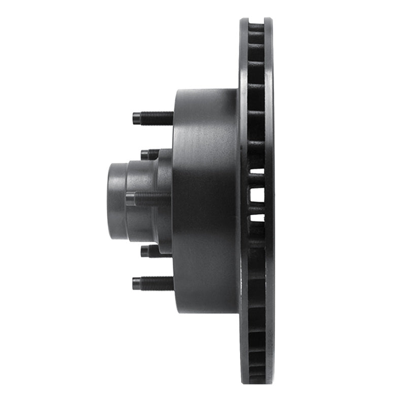 R1 Concepts R1 94-03 Ford E-150 Econoline Front Left Drilled & Slotted Black Brake Rotor