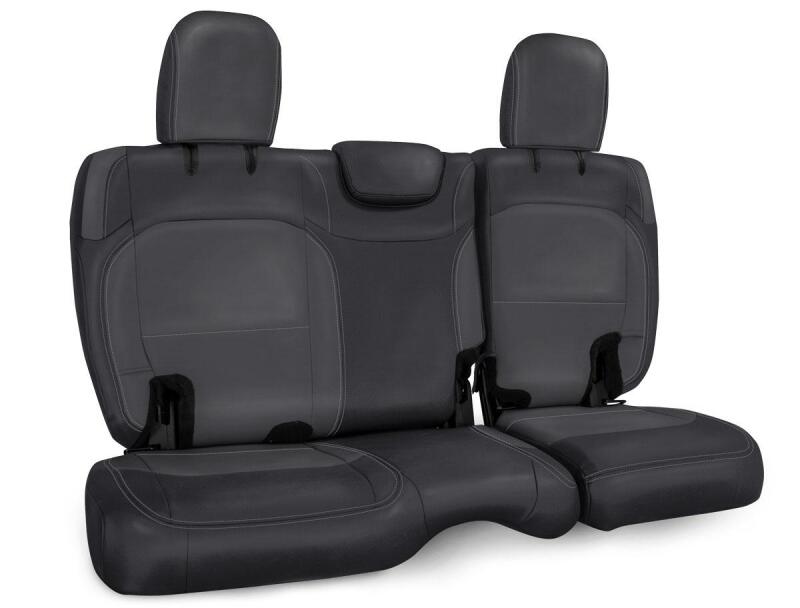PRP Seats PRP 2018+ Jeep Wrangler JLU/4 door Rear Bench Cover with Cloth Interior - Black/Grey