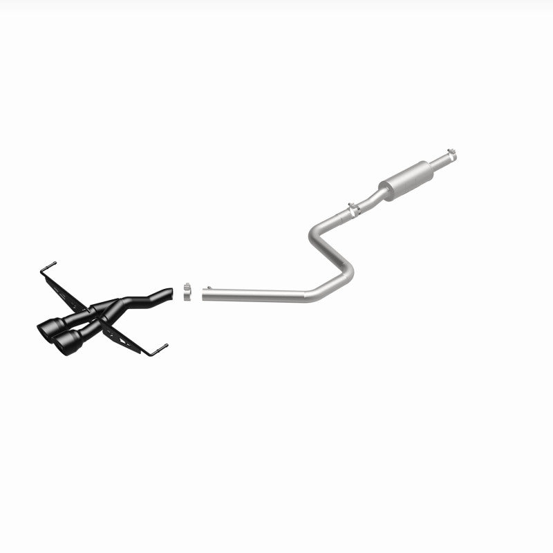 MagnaFlow 2019 Hyundai Veloster 1.6L 2.5in Center Exit Stainless Steel Cat-Back Exhaust w/Blk Tips