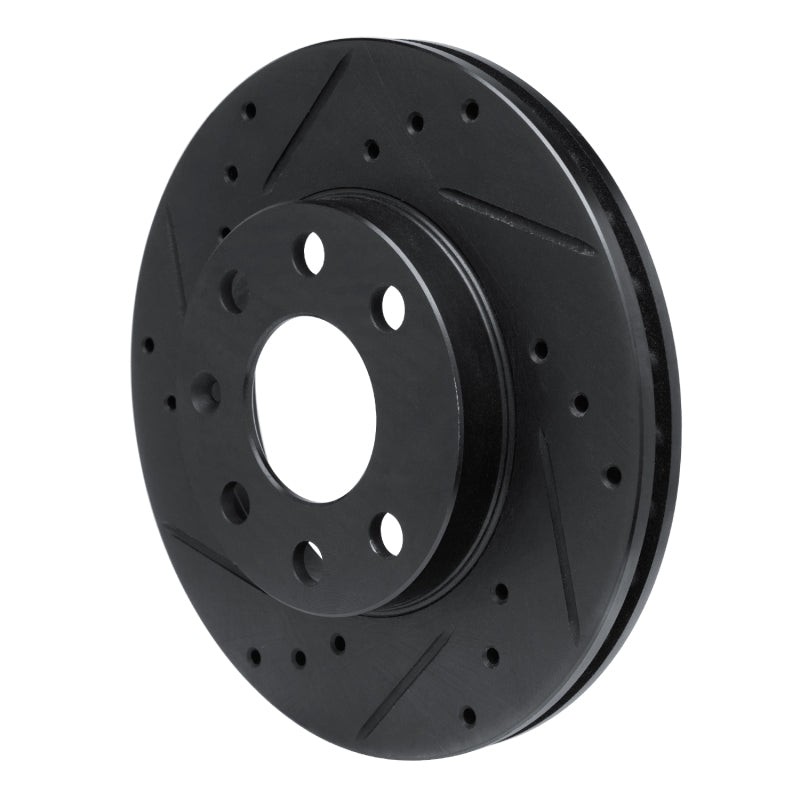 R1 Concepts R1 88-20 Chevrolet SPARK (Mexico) Front Left Drilled & Slotted Black Brake Rotor