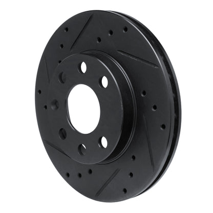 R1 Concepts R1 88-20 Chevrolet SPARK (Mexico) Front Left Drilled & Slotted Black Brake Rotor