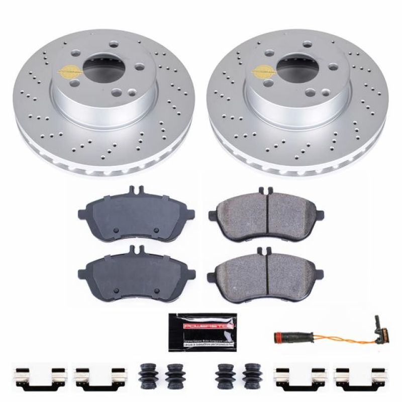 PowerStop Power Stop 2015 Mercedes-Benz C250 Front Z23 Evolution Sport Coated Brake Kit