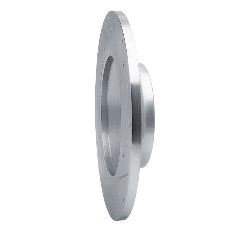 R1 Concepts R1 16-25 Audi Q3 Rear Left Drilled & Slotted Silver Brake Rotor