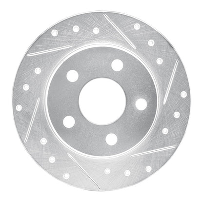R1 Concepts R1 93-05 Ford Taurus SHO Rear Right Drilled & Slotted Silver Brake Rotor
