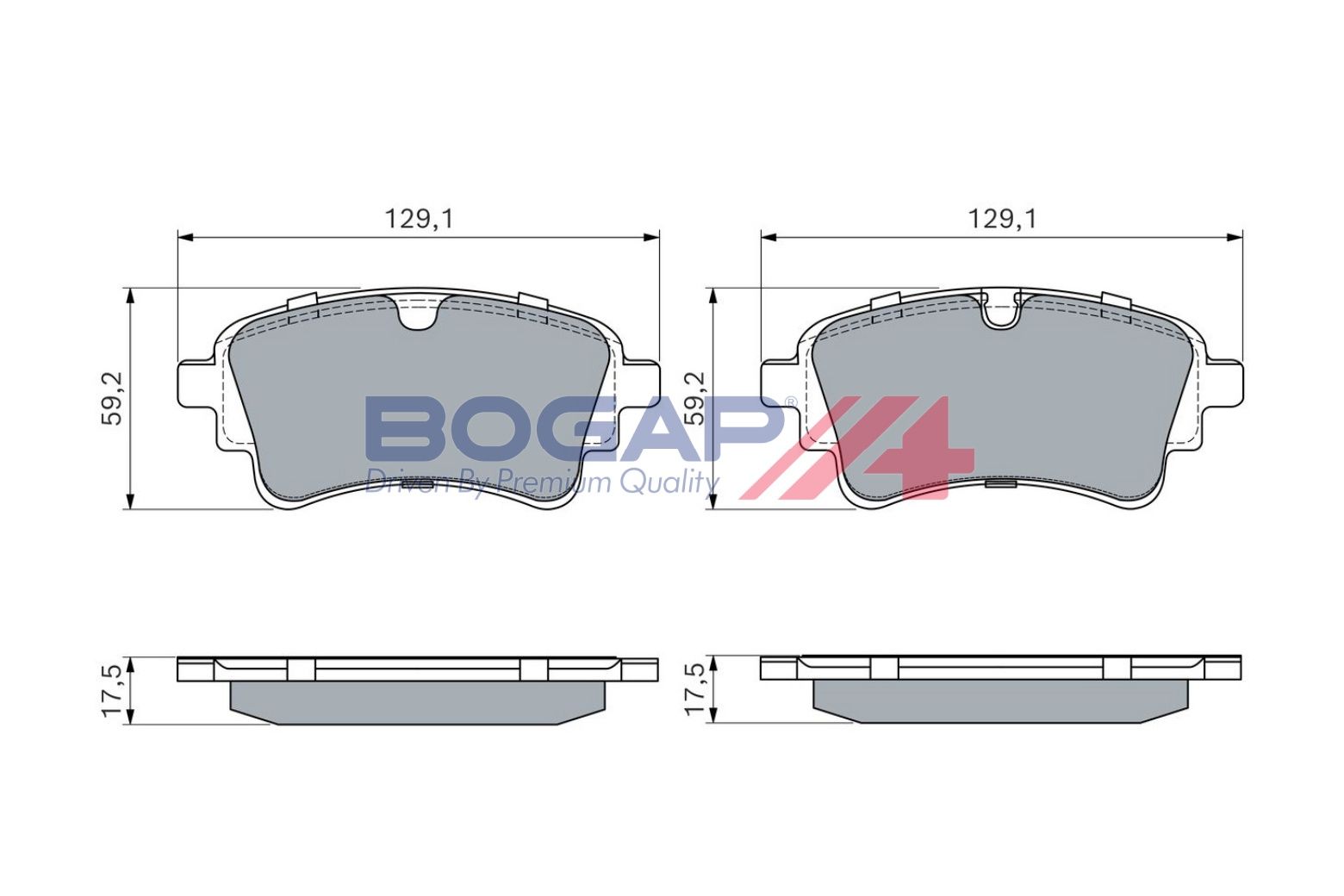 BOGAP A8210330 Brake Pad Set, Disc Brake
