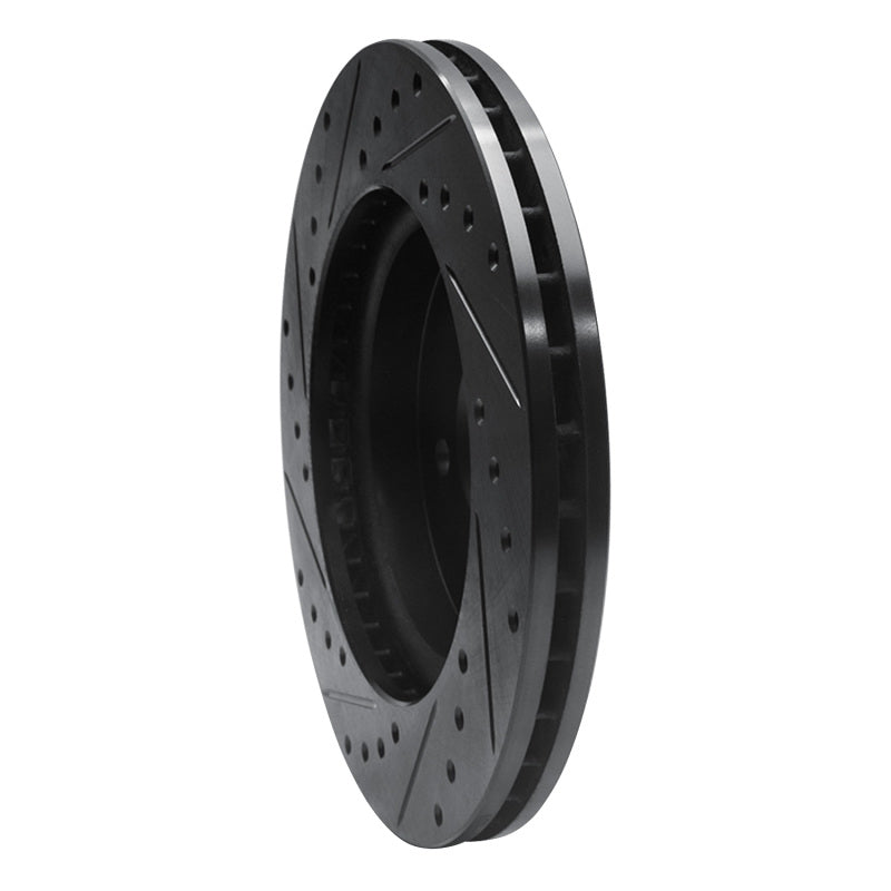 R1 Concepts R1 98-05 Mercedes-Benz ML430 Front Right Drilled & Slotted Black Brake Rotor
