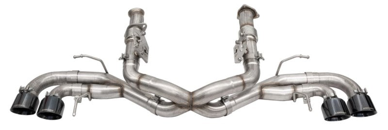 CORSA Performance Corsa 2020-25 Corvette C8 3in Xtreme Cat-Back Exhaust 4.5in Black Quad Tips - Deletes stock AFMValve