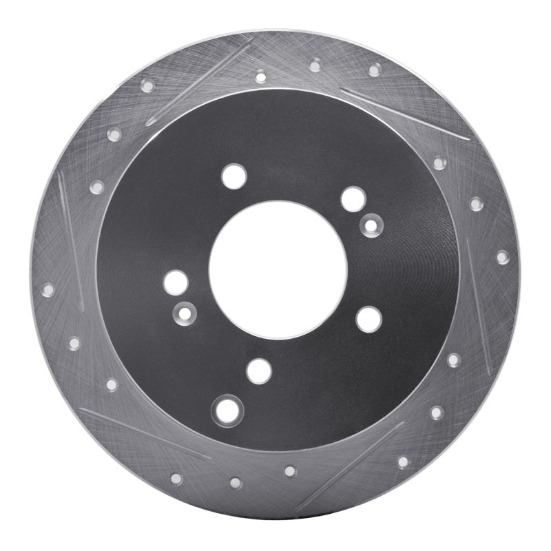 R1 Concepts R1 01-16 Hyundai Santa Fe Rear Left Drilled & Slotted Silver Brake Rotor